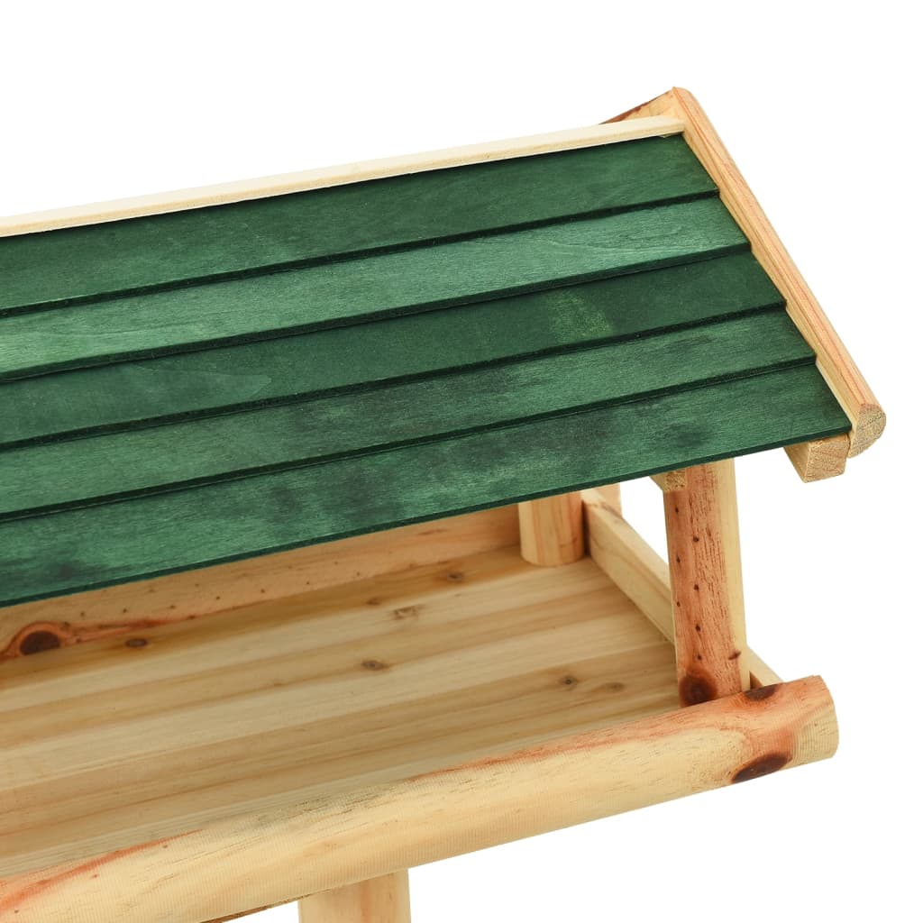 Bird Feeder With Stand 37X28X100 Cm Solid Fir Wood