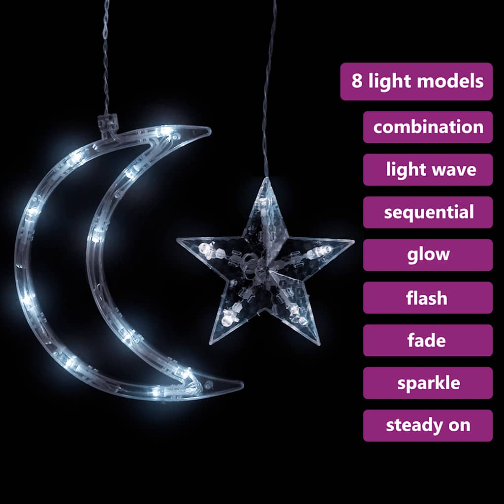 Star And Moon Fairy Lights Remote Control