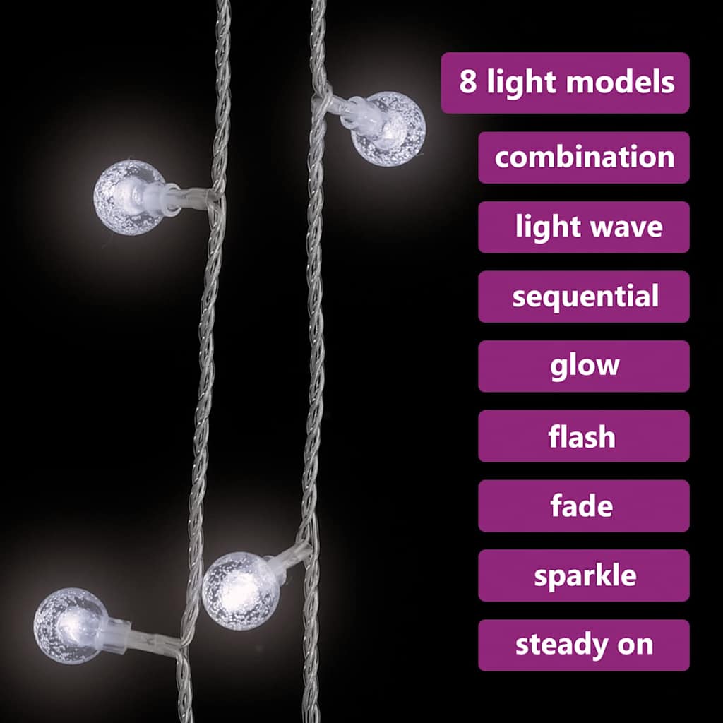 Globe Fairy String Lights 20M 200 Led 8 Function