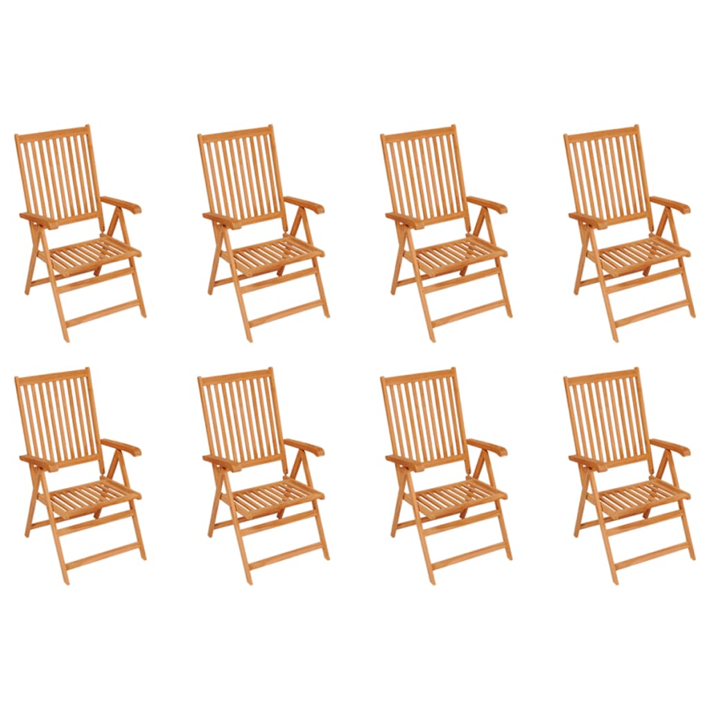 Reclining Garden Chairs 2 Pcs Solid Teak Wood