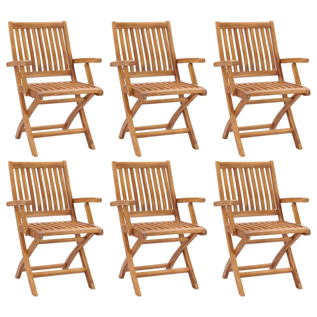 Folding Garden Chairs 2 Pcs Solid Teak Wood
