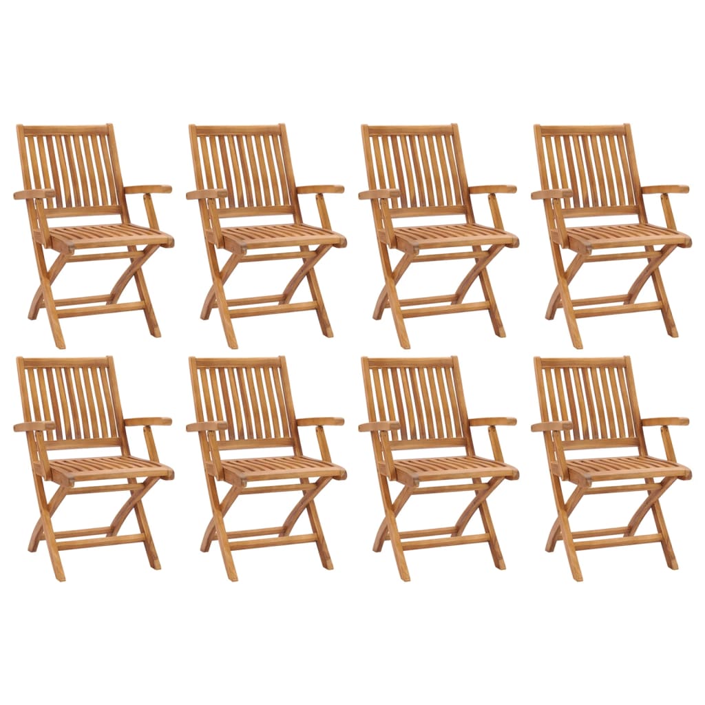 Folding Garden Chairs 2 Pcs Solid Teak Wood