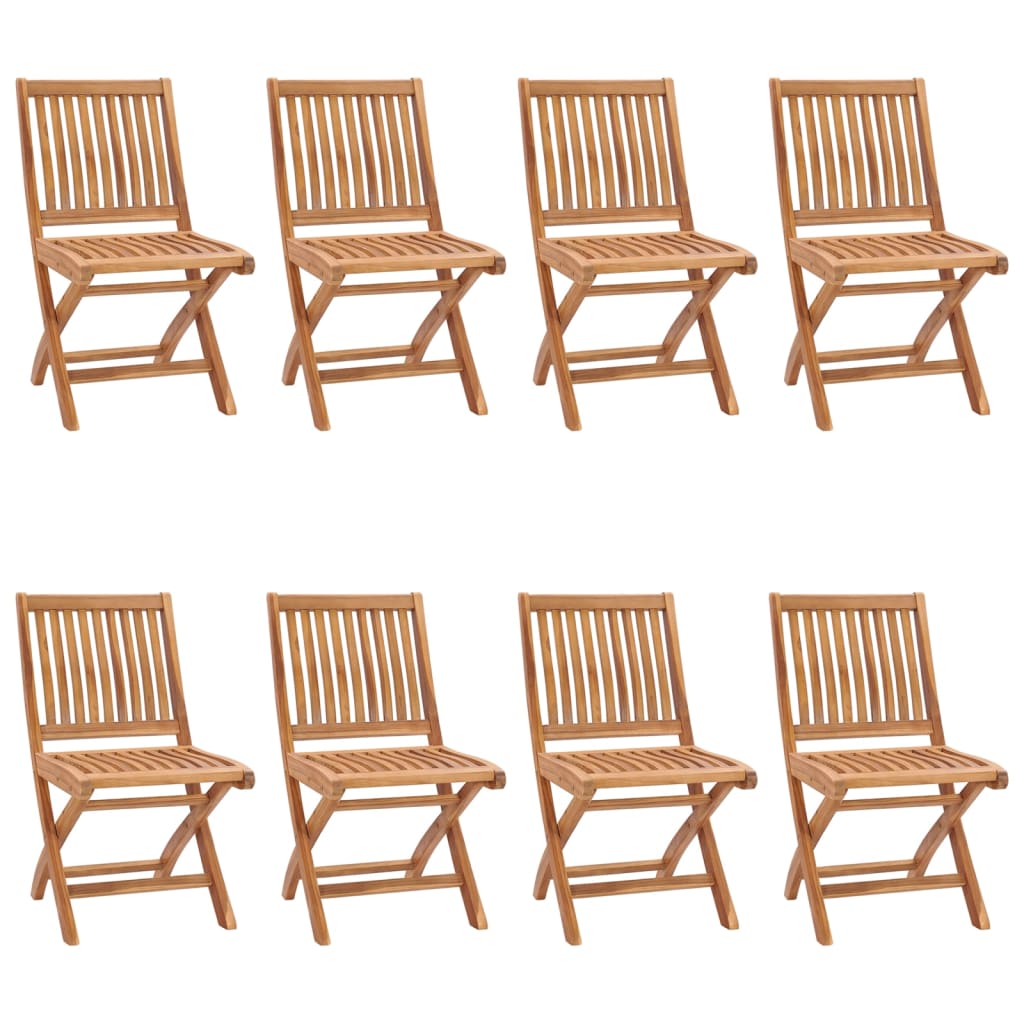 Folding Garden Chairs 2 Pcs Solid Teak Wood