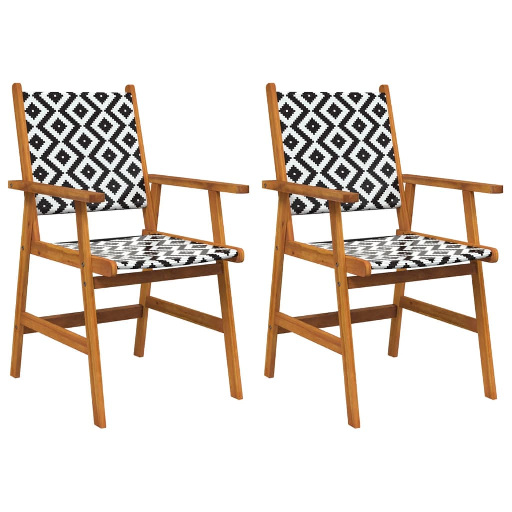 Garden Chairs 2 Pcs Solid Acacia Wood