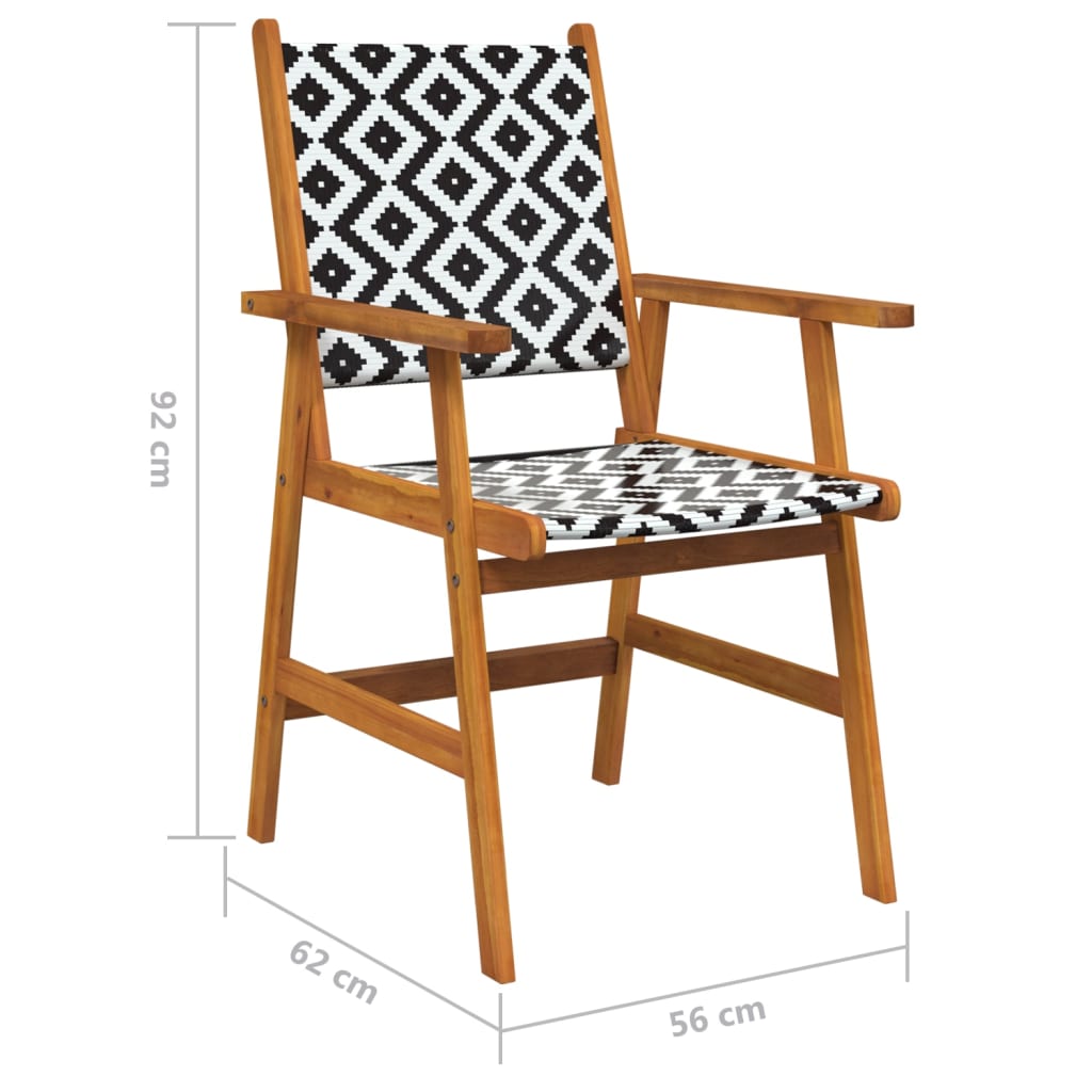 Garden Chairs 2 Pcs Solid Acacia Wood