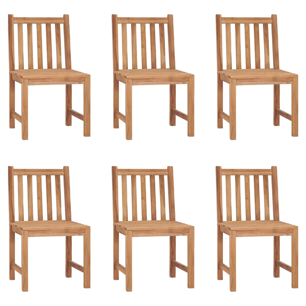 Garden Chairs 8 Pcs Solid Teak Wood