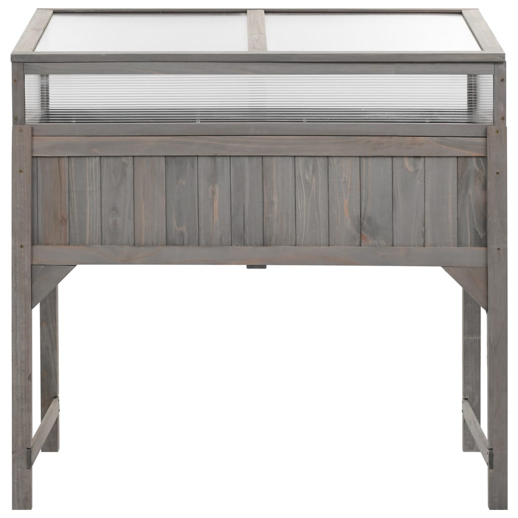 Raised Bed With Greenhouse 110X54X120 Cm Solid Fir Wood