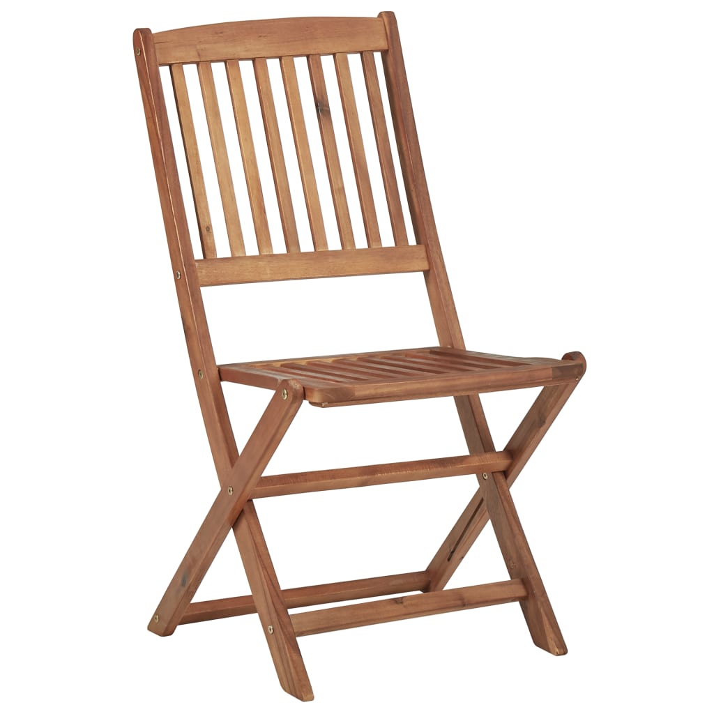 Folding Outdoor Chairs 6 Pcs Solid Acacia Wood