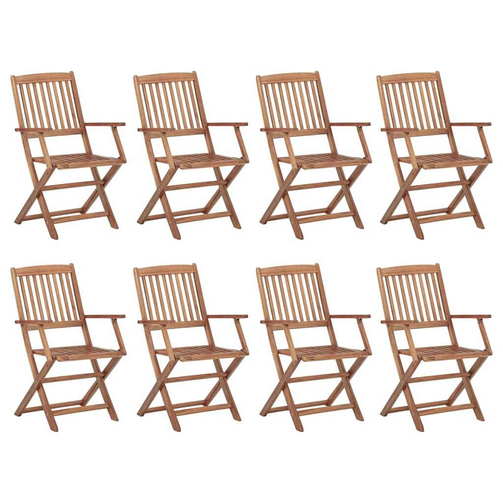 Folding Garden Chairs 2 Pcs 54X61X88 Cm Solid Wood Acacia