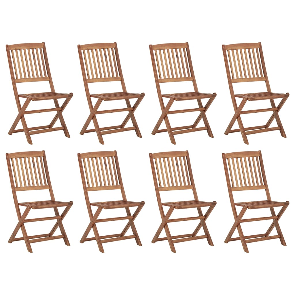 Folding Garden Chairs 2 Pcs 54X61X88 Cm Solid Wood Acacia