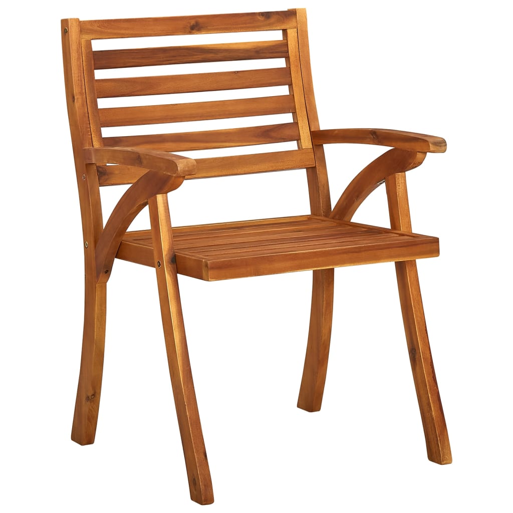 Garden Chairs 6 Pcs Solid Acacia Wood