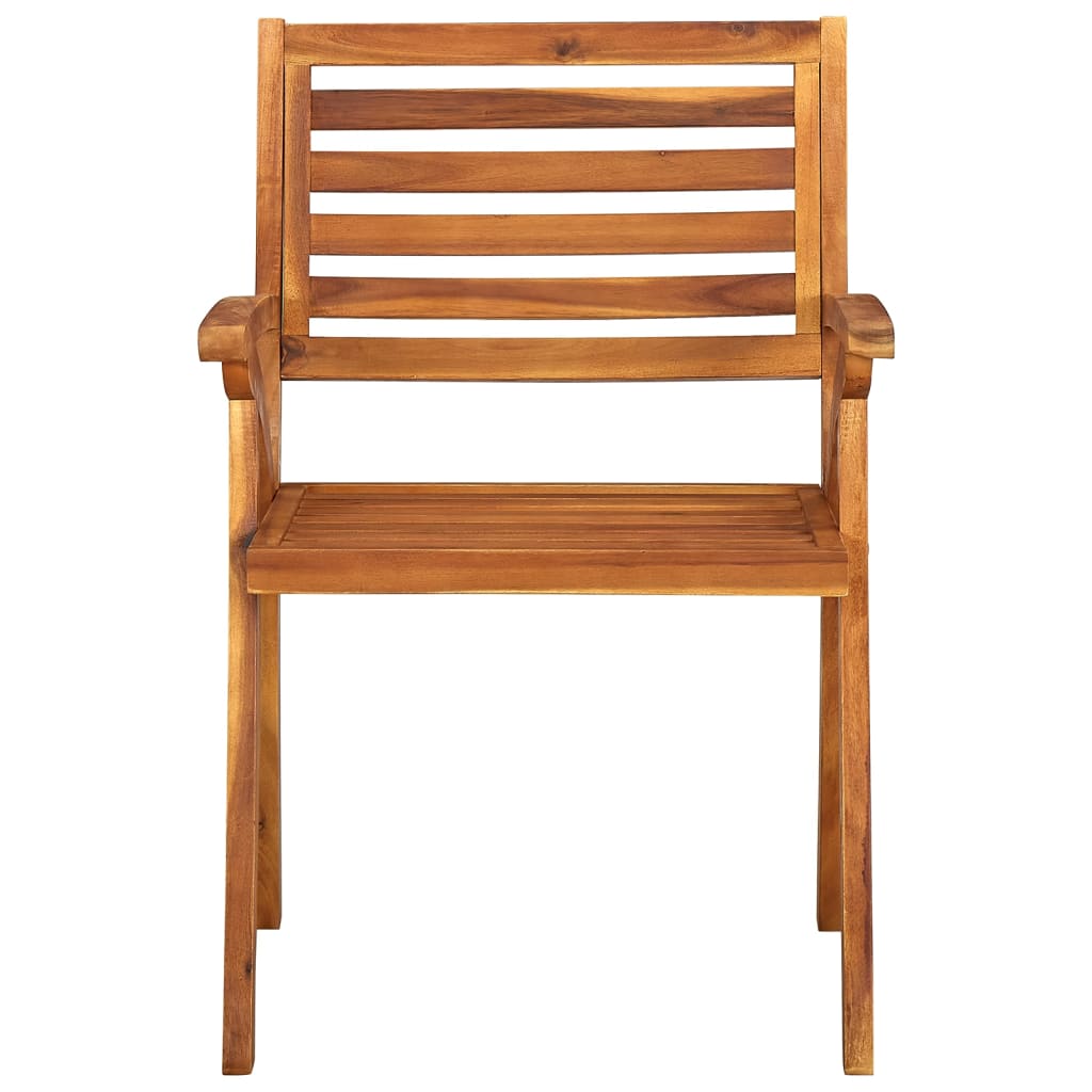 Garden Chairs 6 Pcs Solid Acacia Wood