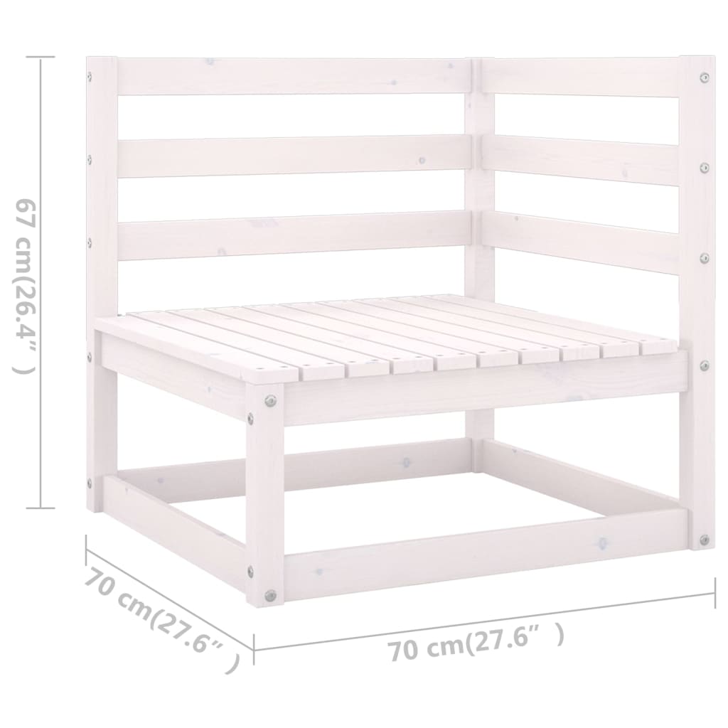 6 Piece Garden Lounge Set Solid Wood Pine
