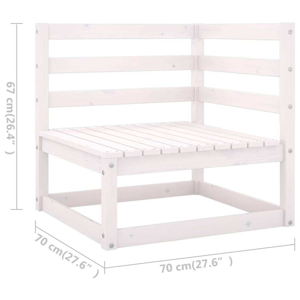 6 Piece Garden Lounge Set Solid Pinewood
