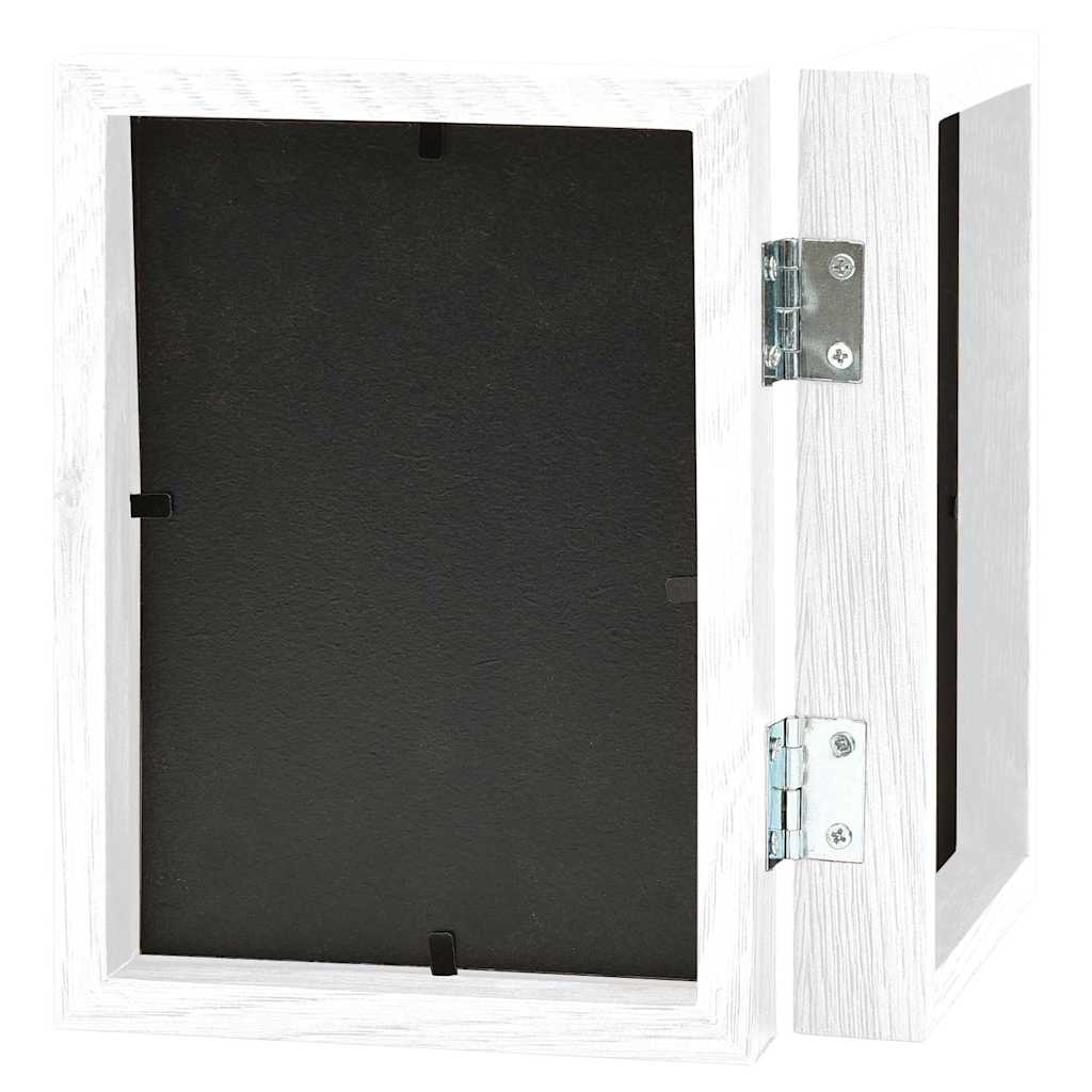 Picture Frames Bi-Fold Photo Frame Collage Double Foldable Display Decor white