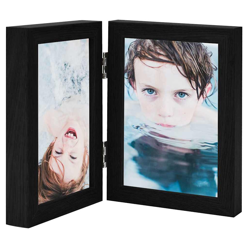 Picture Frames Bi-Fold Photo Frame Collage Double Foldable Display Decor white