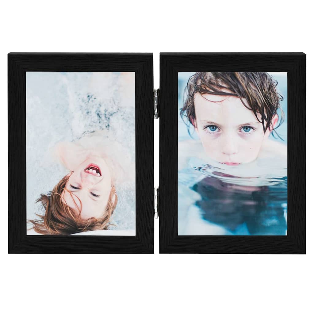 Picture Frames Bi-Fold Photo Frame Collage Double Foldable Display Decor white