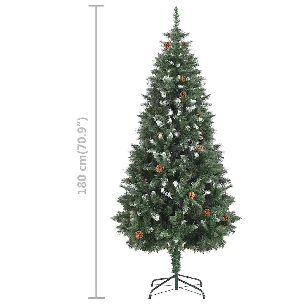 Artificial Pre-Lit Christmas Tree With Ball Set&Pine Cones 180 Cm