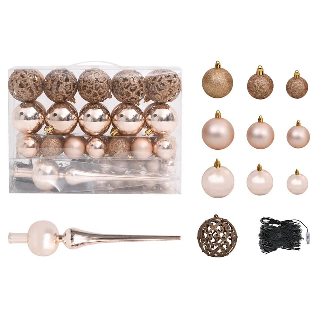 Artificial Pre-Lit Christmas Tree With Ball Set&Pine Cones 180 Cm