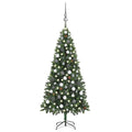 Artificial Pre-Lit Christmas Tree With Ball Set&Pine Cones 180 Cm