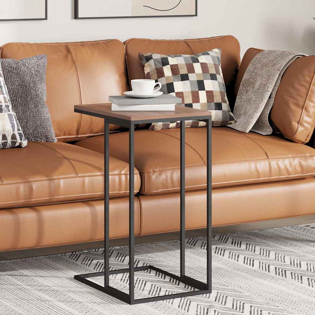 Coffee Table C Shaped Side Sofa End Laptop Desk White Brown 55X35X66Cm Black 55