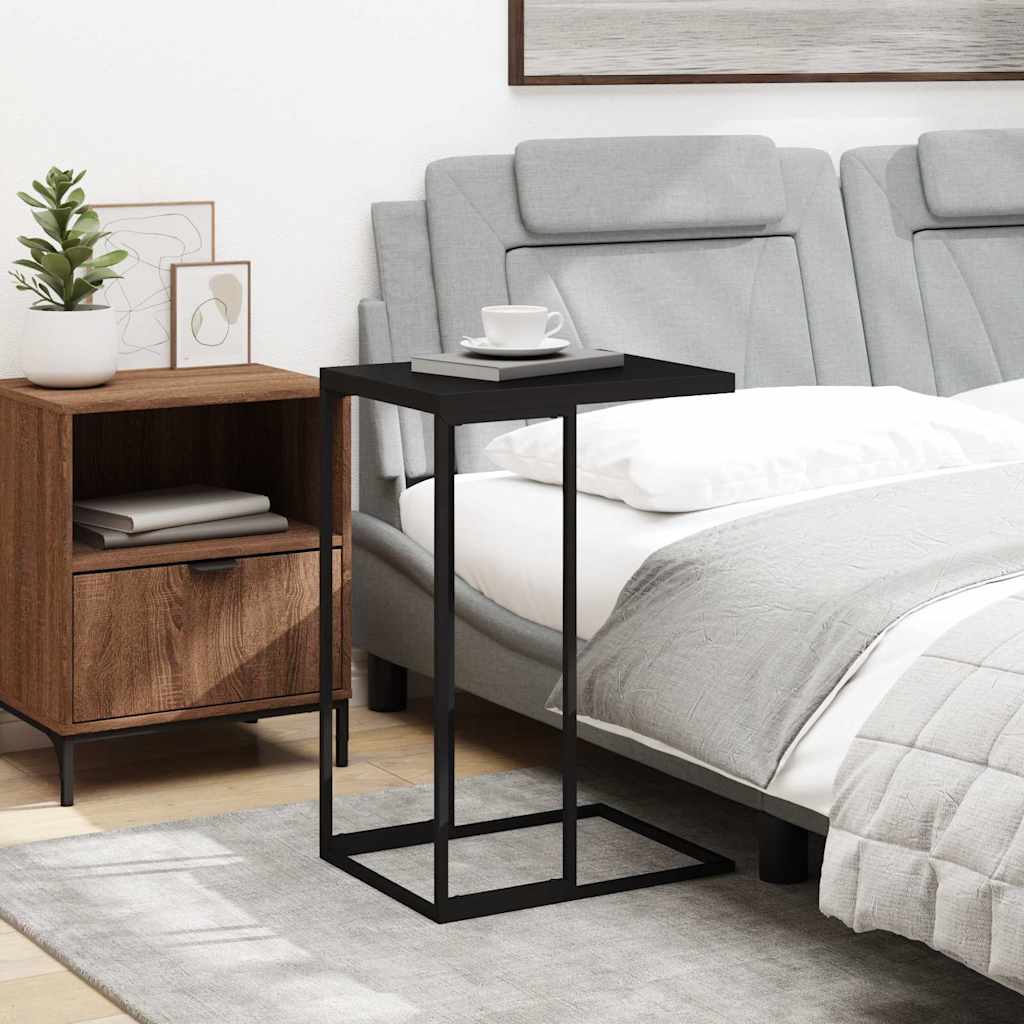 Coffee Table C Shaped Side Sofa End Laptop Desk White Brown 55X35X66Cm Black 55