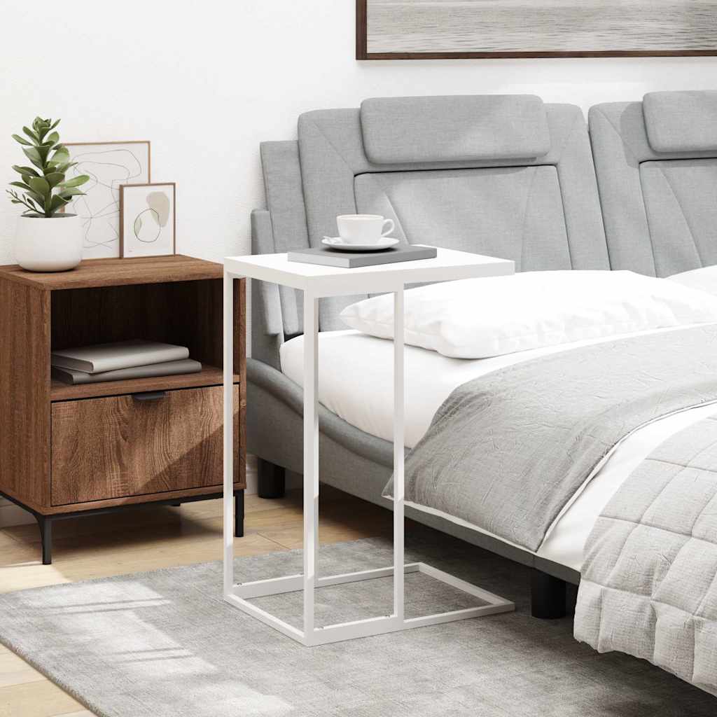 Coffee Table C Shaped Side Sofa End Laptop Desk White Brown 55X35X66Cm Black 55