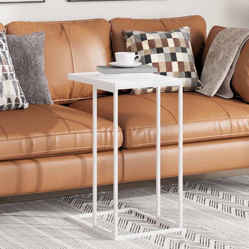 Coffee Table C Shaped Side Sofa End Laptop Desk White Brown 55X35X66Cm Black 55