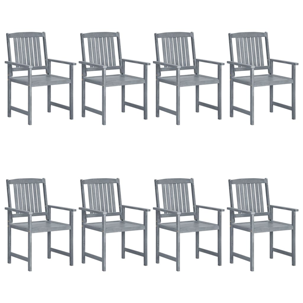 Garden Chair | Set Of 8 | | Solid Acacia Wood | Standard | Durable