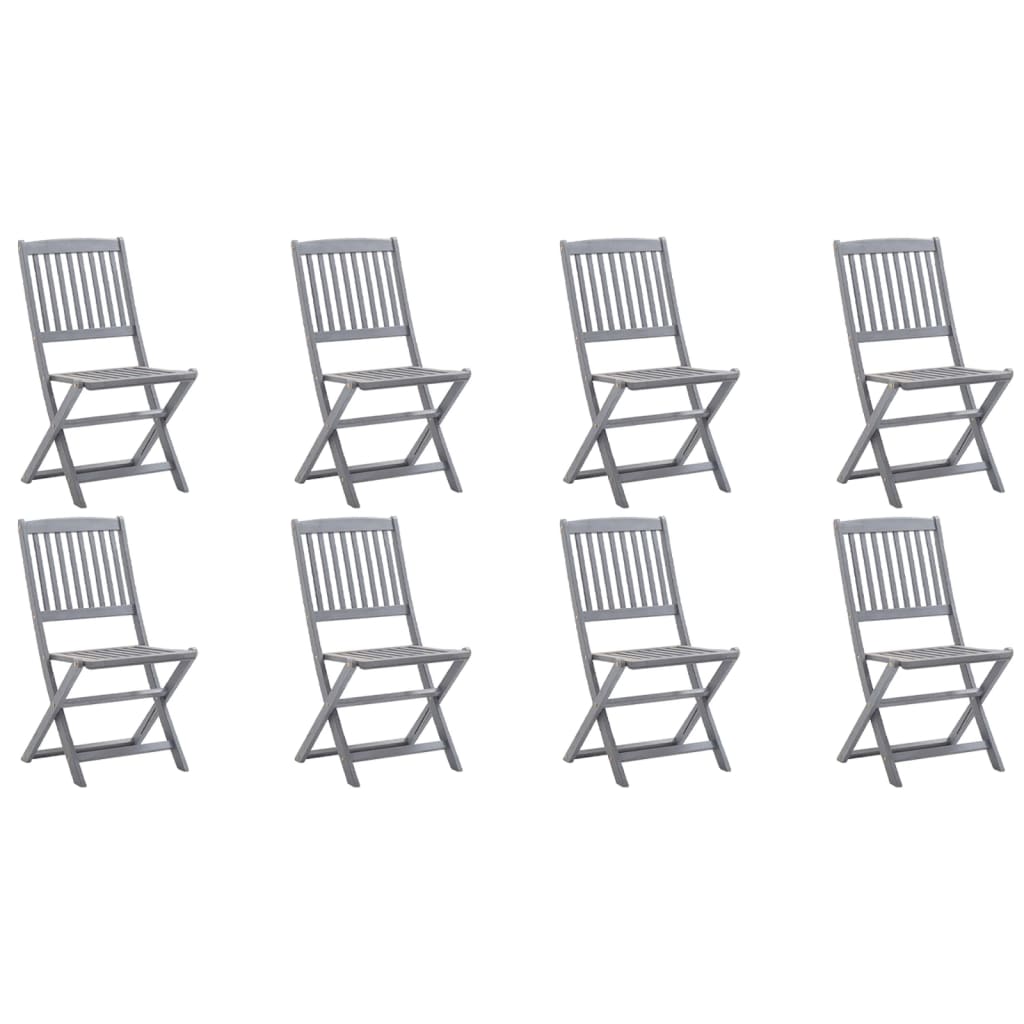 Folding Garden Chairs 2 Pcs 54X61X88 Cm Solid Wood Acacia