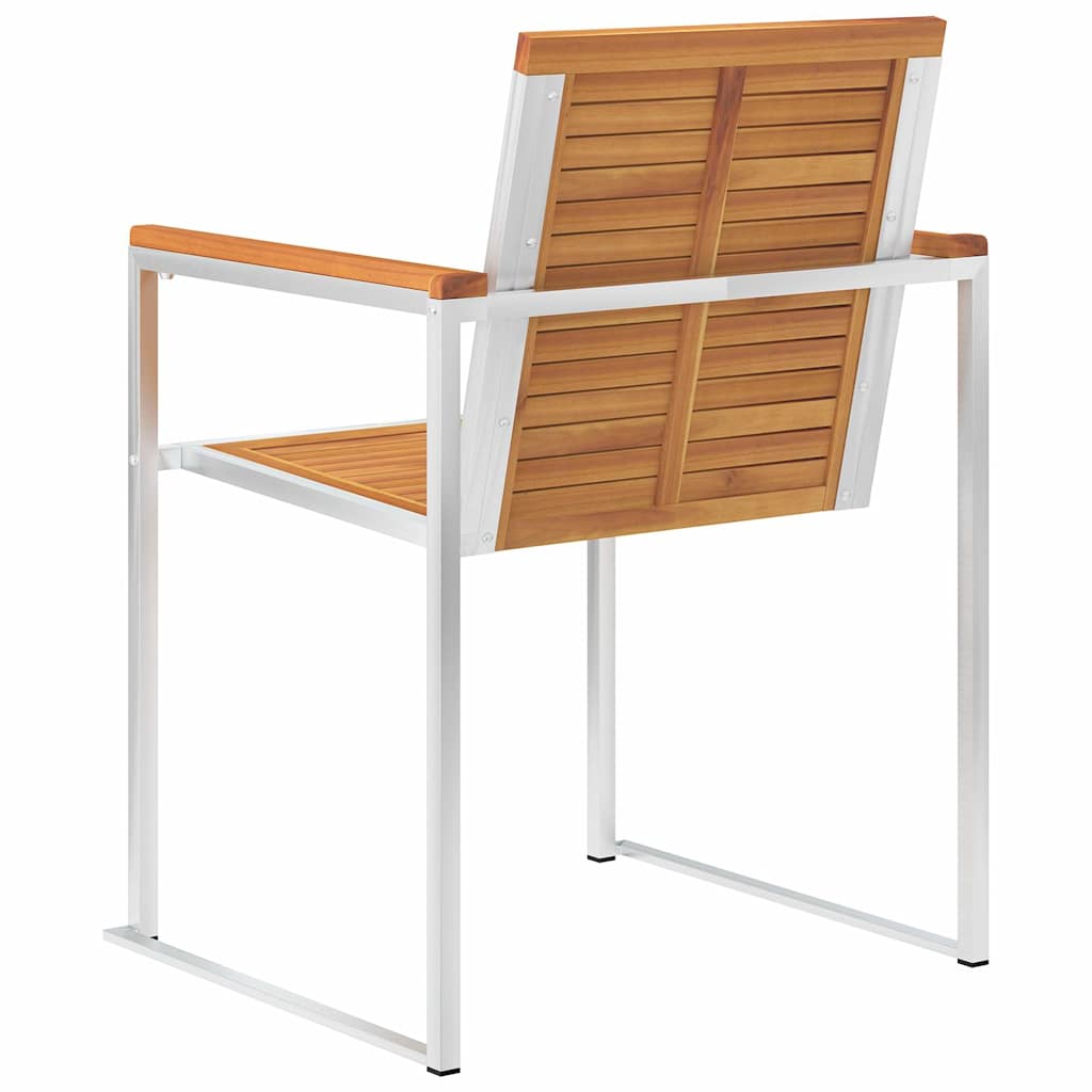 Outdoor Chair Garden Chairs 8 Pcs Stainless Steel Stainless Steel 304 Waterproof