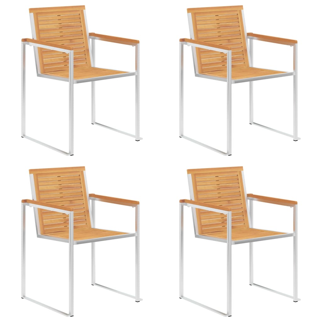 Garden Chairs 8 Pcs And Stainless Steel