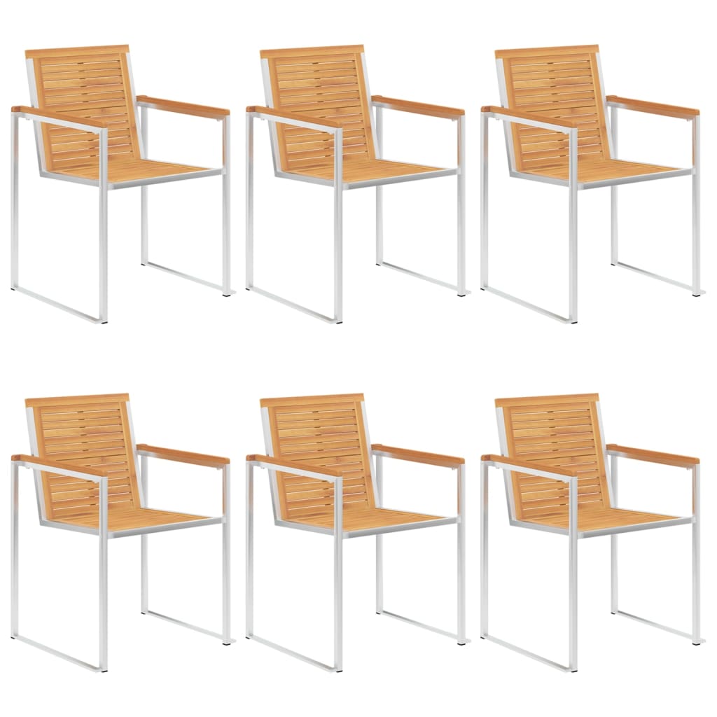 Garden Chairs 8 Pcs And Stainless Steel