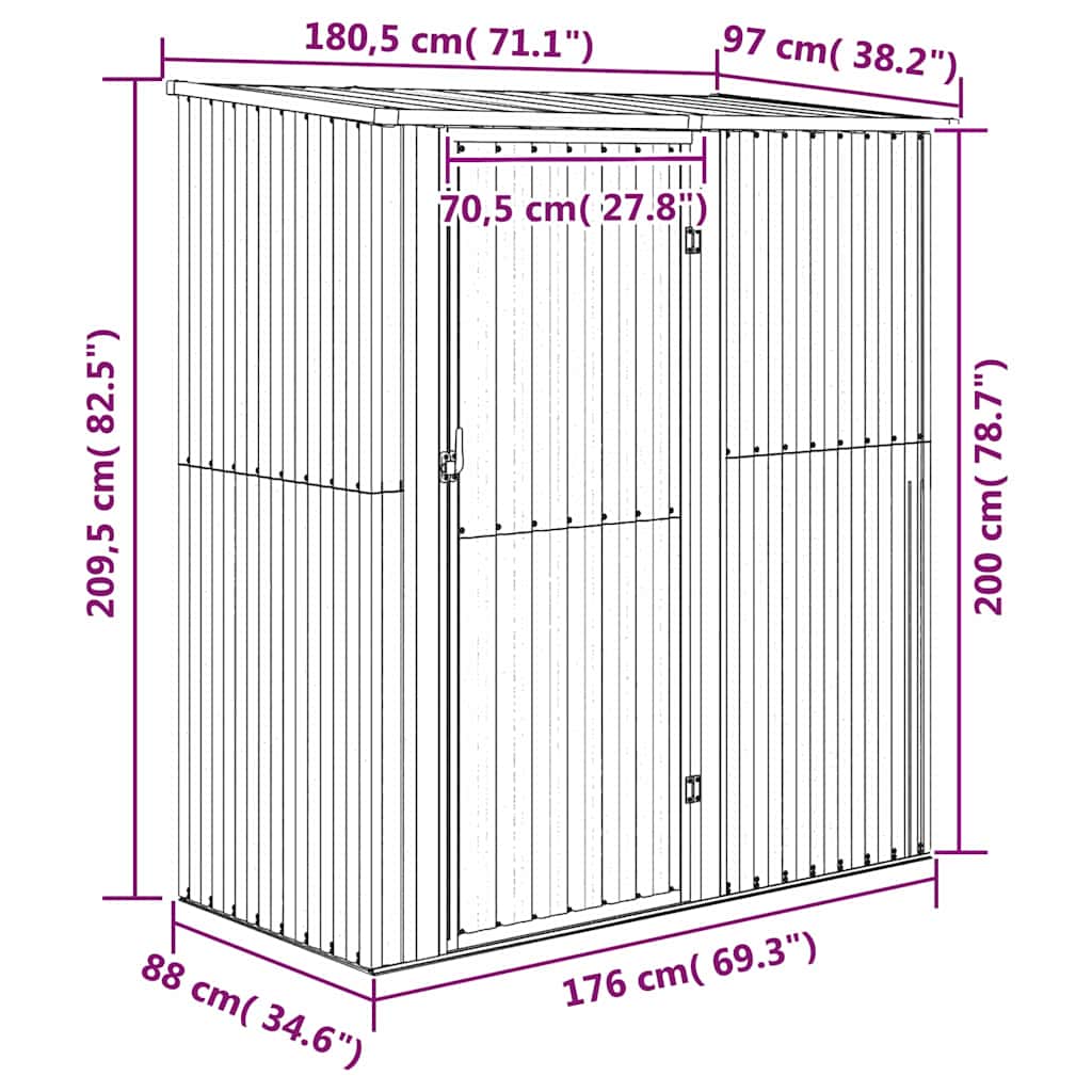 Sheds Garages & Carports Metal Garden Shed green anthracite brown grey plastic 1