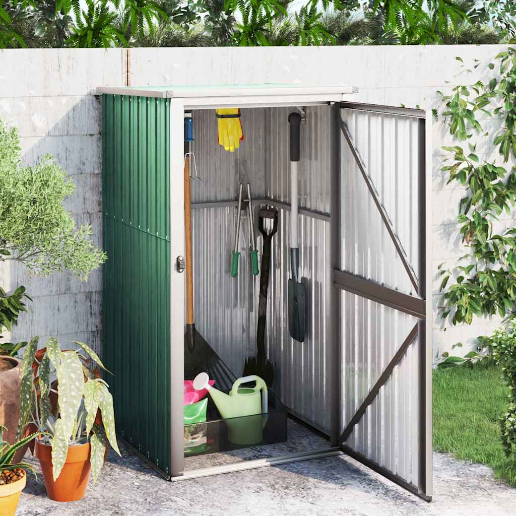 Sheds Garages & Carports Garden Tool Shed Galvanised Steel green grey brown LED