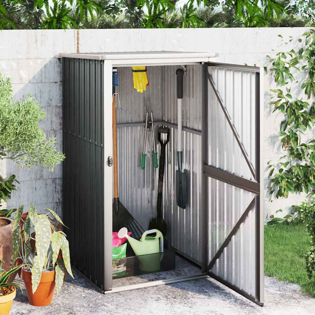 Sheds Garages & Carports Garden Tool Shed Galvanised Steel green grey brown LED
