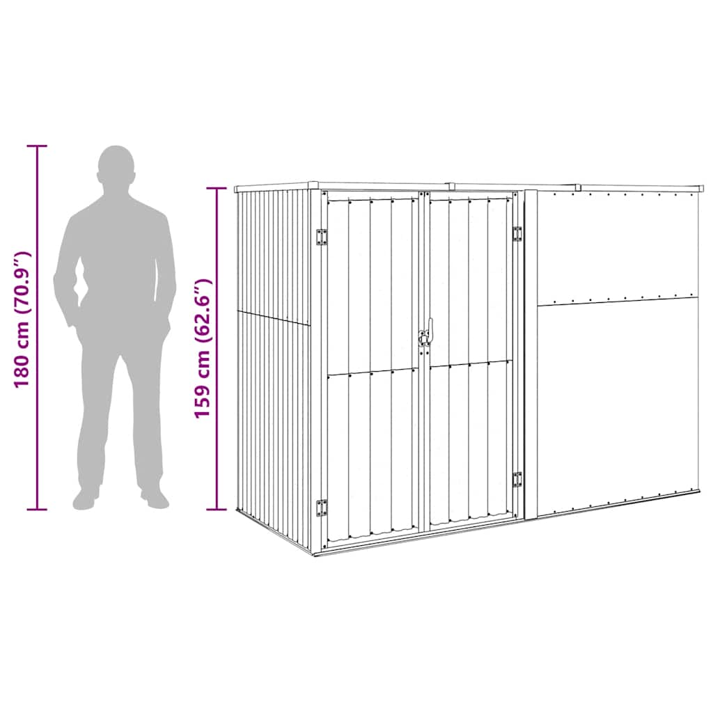 Garden Tool Shed Galvanised Steel