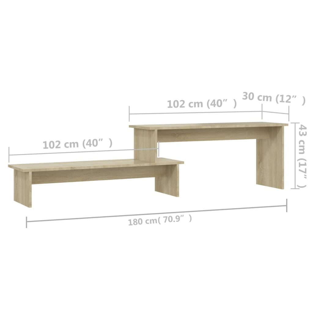 Tv Cabinet 180X30X43 Cm Engineered Wood