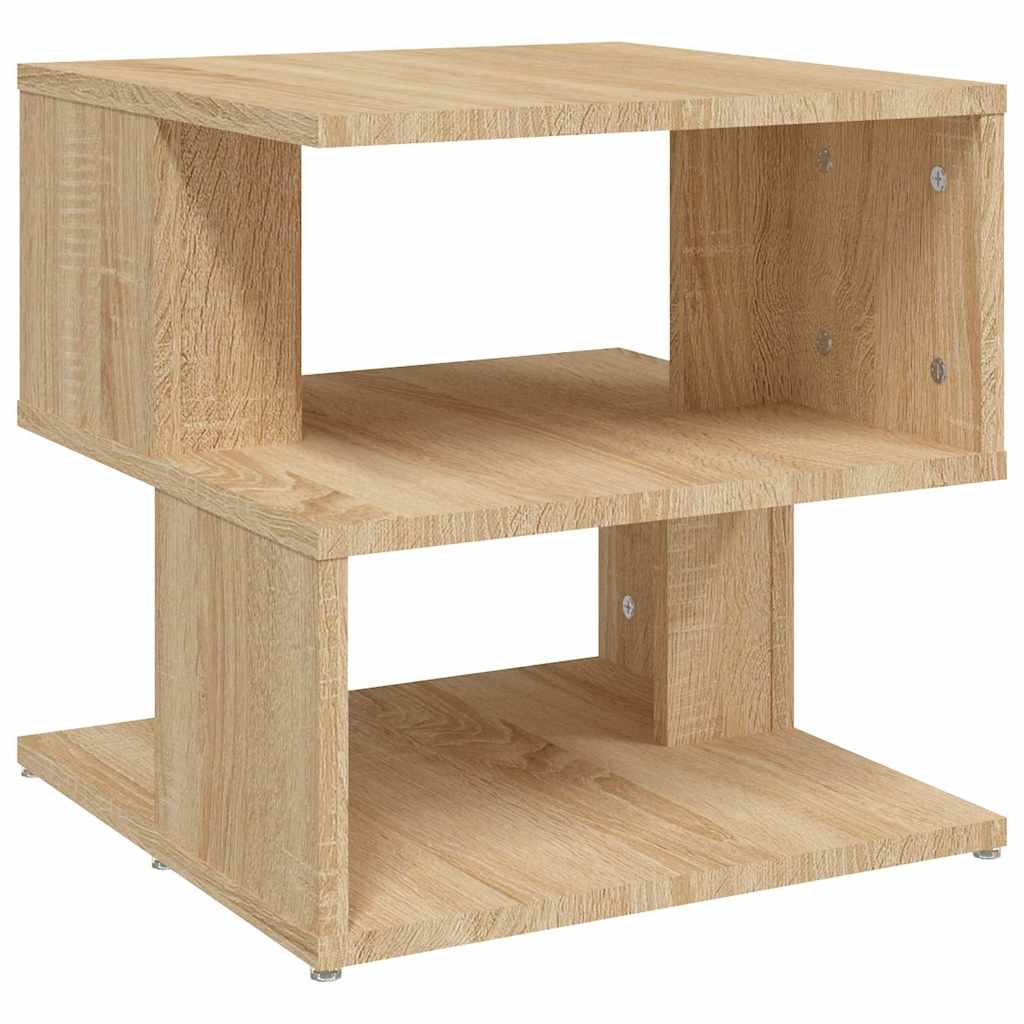 End Tables Brown Oak Side Table Storage Bedside Cabinet 40X40X40Cm Sonoma Oak 40