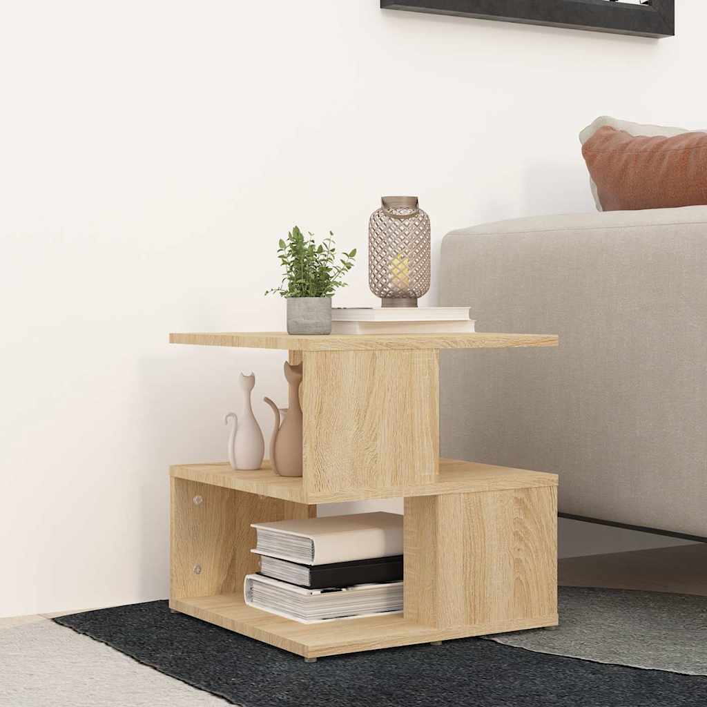 End Tables Brown Oak Side Table Storage Bedside Cabinet 40X40X40Cm Sonoma Oak 40
