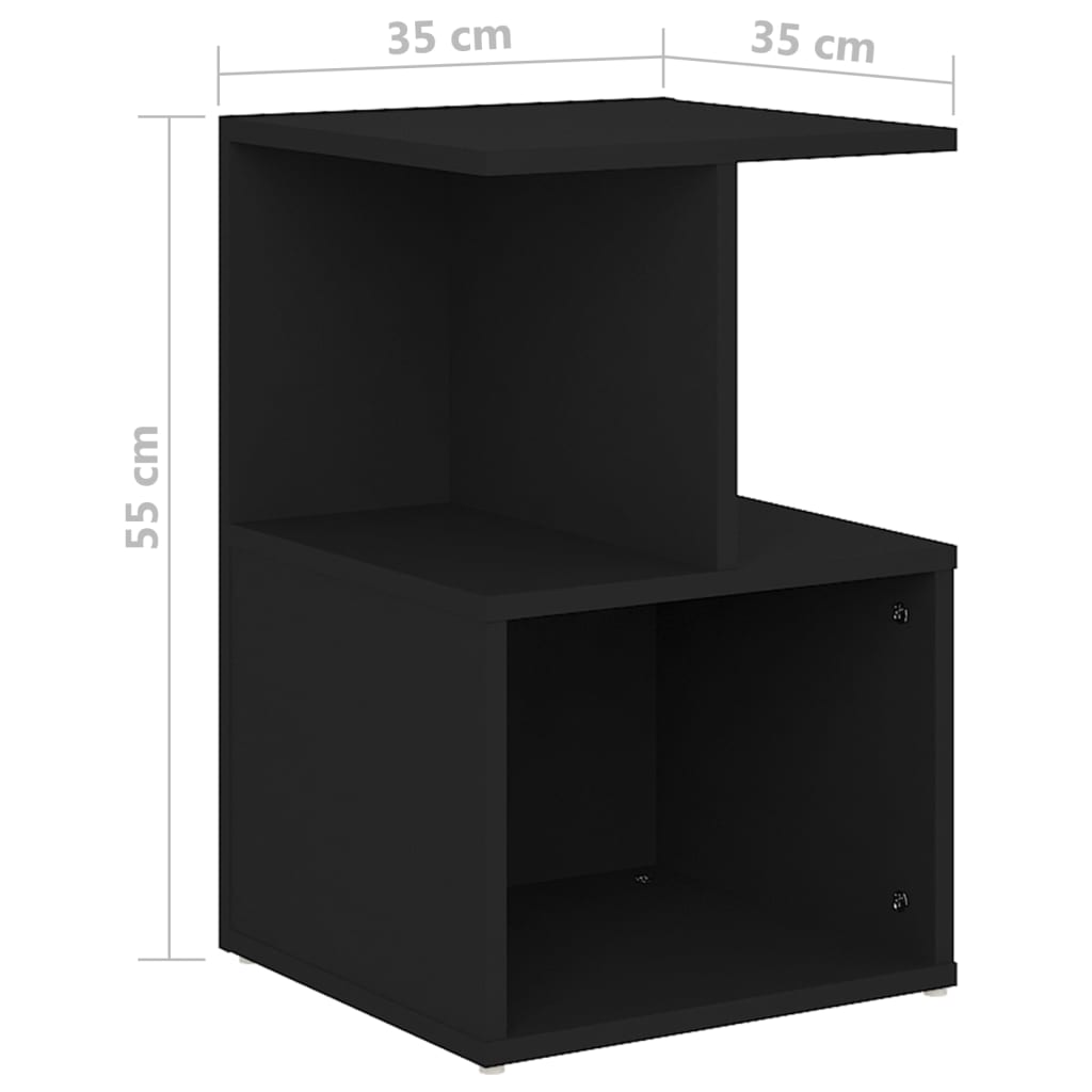 Bedside Cabinet 35X35X55 Cm Engineered Wood
