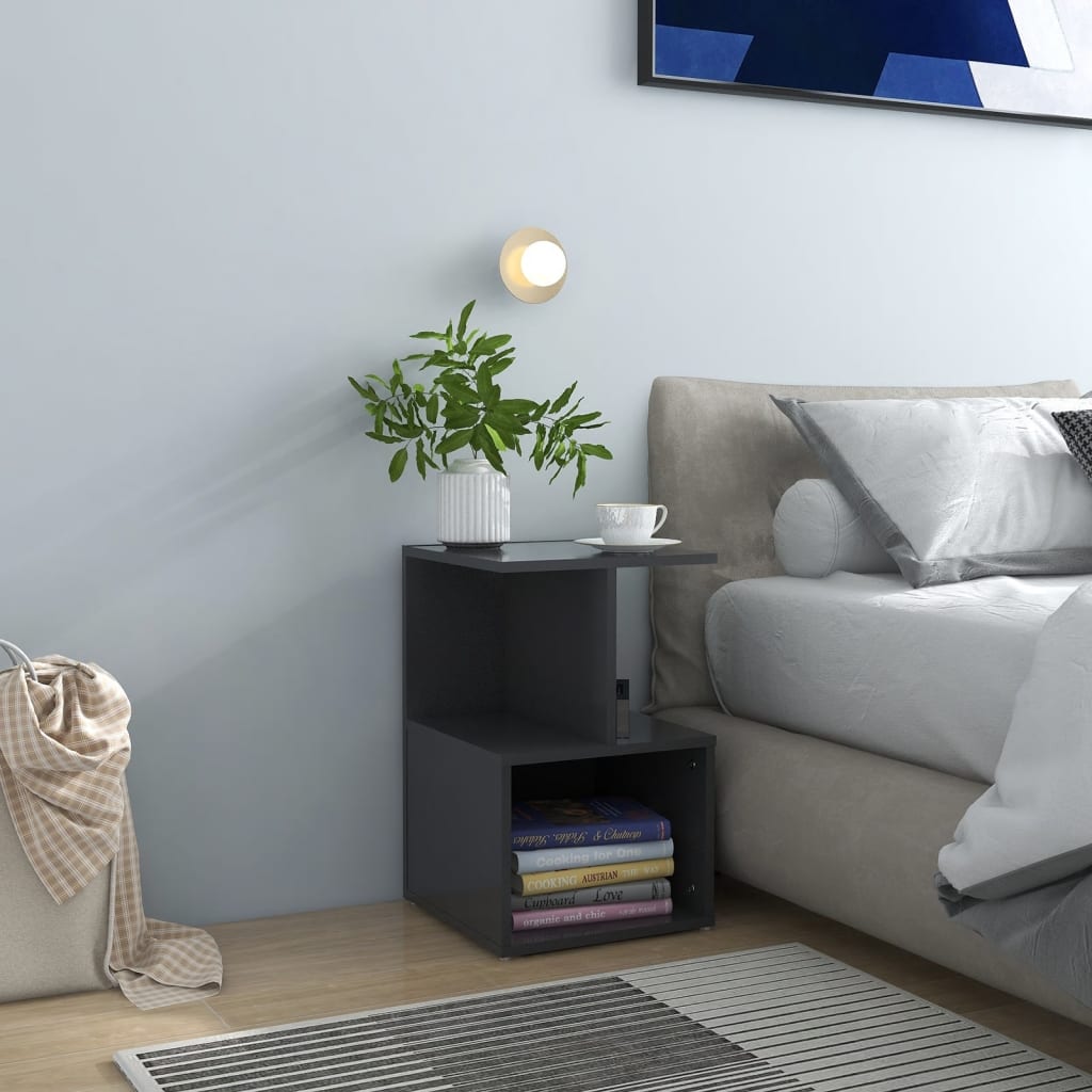 Bedside Cabinet 35X35X55 Cm Engineered Wood