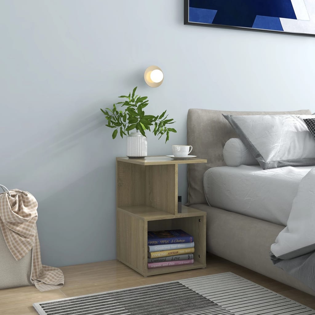 Bedside Cabinet 35X35X55 Cm Engineered Wood