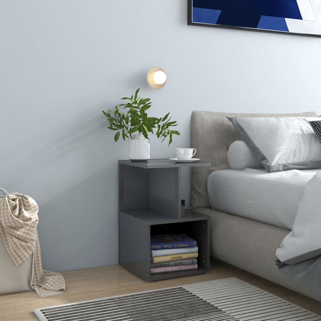Bedside Cabinet 35X35X55 Cm Engineered Wood