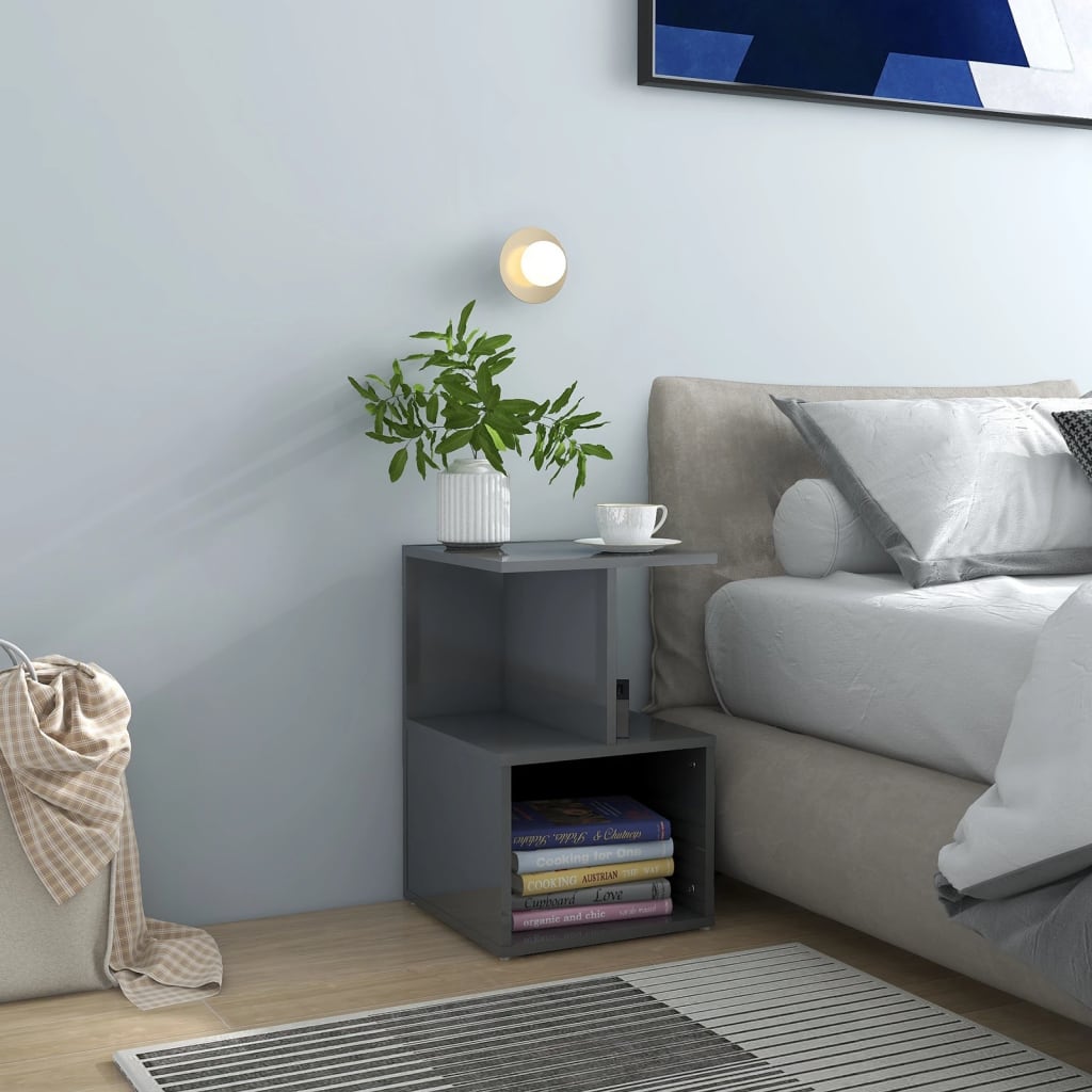 Bedside Cabinet 35X35X55 Cm Engineered Wood
