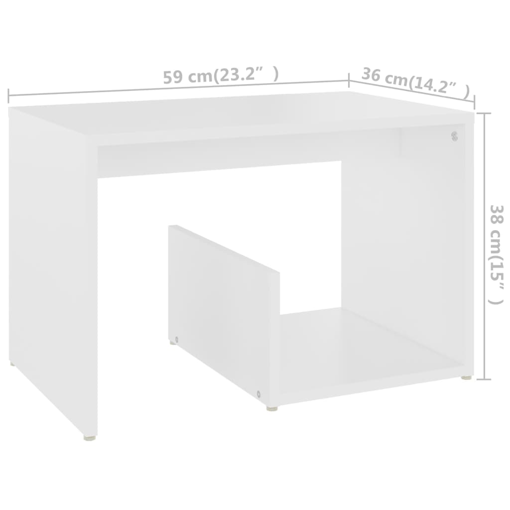 Side Table 59X36X38 Cm Engineered Wood