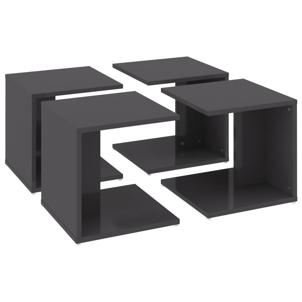 Coffee Tables 4 Pcs 33X33X33 Cm Engineered Wood