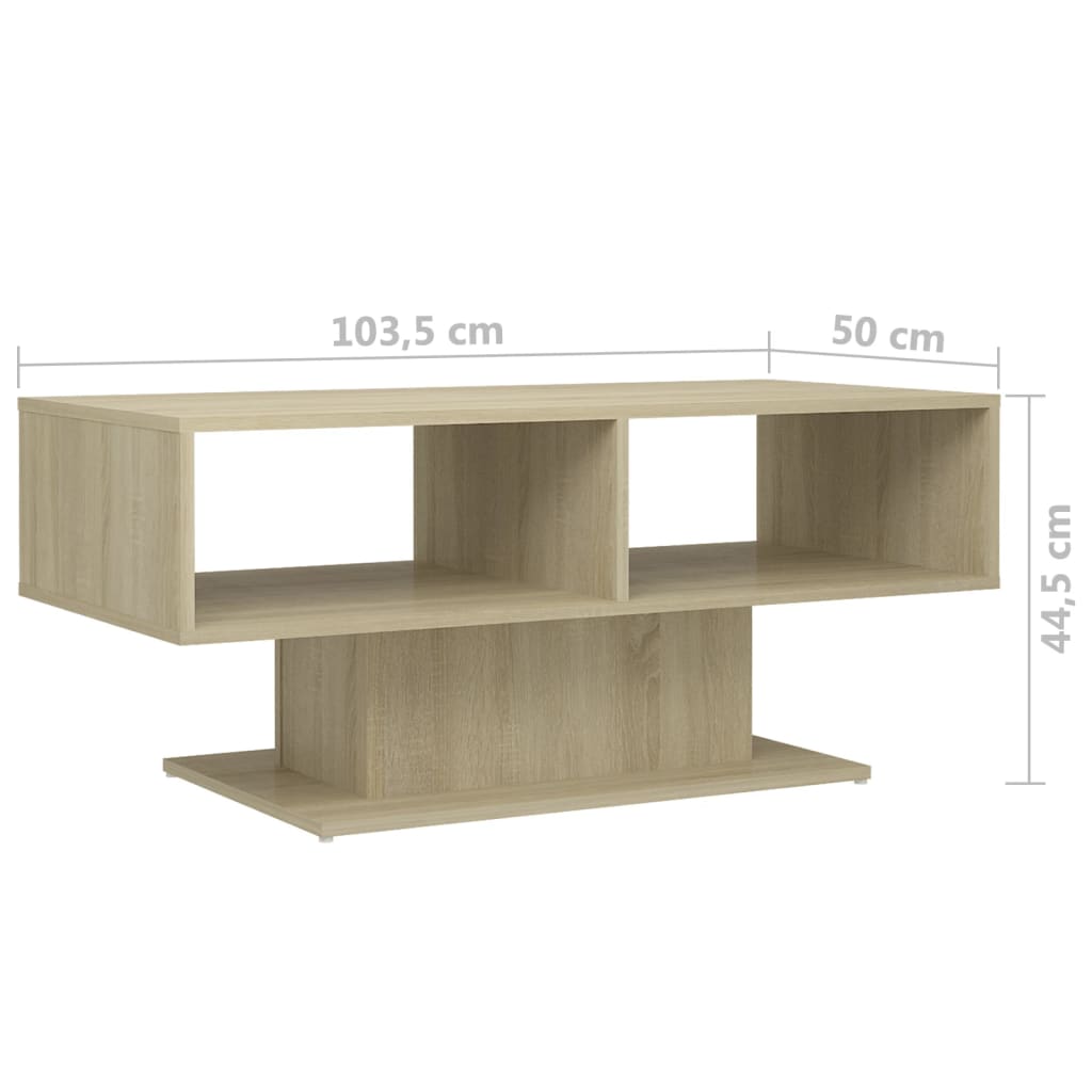 Coffee Table 103.5X50X44.5 Cm Engineered Wood