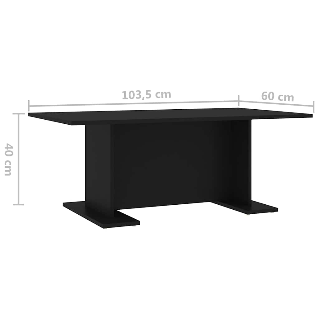 Coffee Table 103.5X60X40 Cm Engineered Wood Black Concrete Grey Old Wood White 1