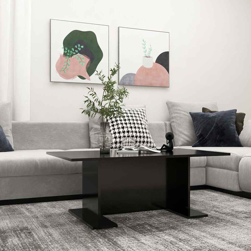 Coffee Table 103.5X60X40 Cm Engineered Wood Black Concrete Grey Old Wood White 1